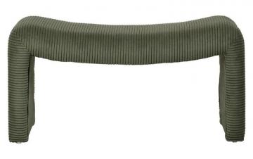 Banc Minimal Velours Côtelé Vert