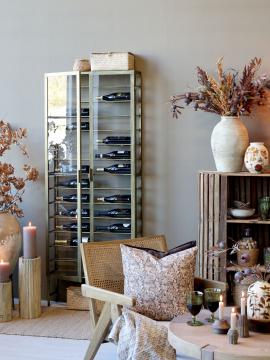 Armoire Porte Bouteilles Métal Verre