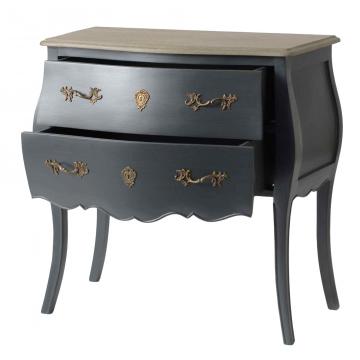 Commode Sauteuse 2 Tiroirs Murano Celeste