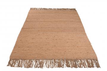 Tapis Effiloché Jute Naturel