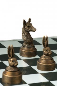 Jeu d'Echec Animaux Or/Bronze