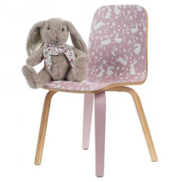 Chaise Enfant Rose Lapin