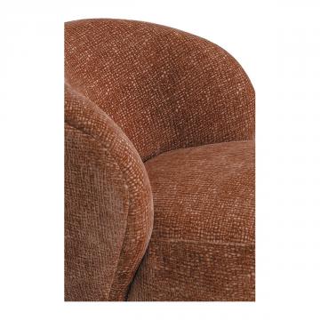 Fauteuil Lisette Jacquard de Velours Bois de Rose Blanc d'Ivoire