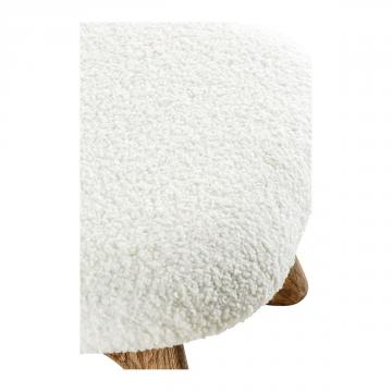 Fauteuil Lina Bouclette Crème Blanc d'Ivoire