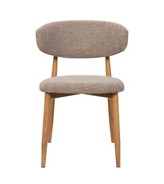 Chaise Georgia Taupe Pied Naturel Athezza