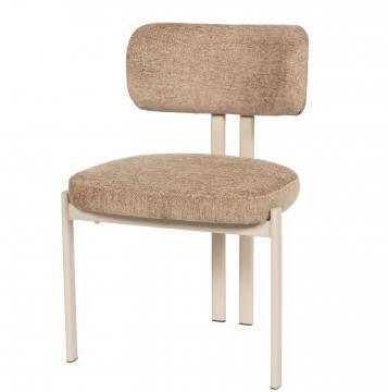 Chaise Gleen Taupe Finition Blanche