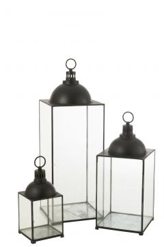 Lanterne Hagrid Métal Verre 57cm