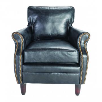 Fauteuil Kansas Cuir Noir