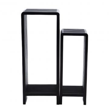 S/2 Sellettes Calopsite Teck Noir