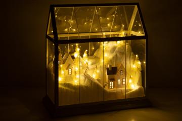 Village de Noël Verre Led Blanc GM