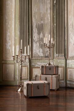 Chandelier 5 Feux Aluminium Rose Doré 99cm