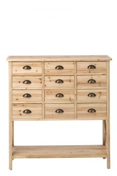 Commode 12 Tiroirs Chamonix Pin Naturel
