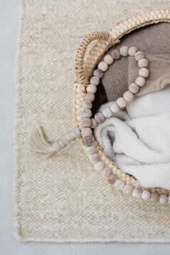 Tapis Boucles Laine Crème 300x200