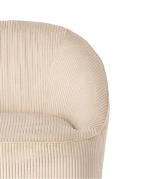 Fauteuil Pivotant Viby Velours Beige Athezza -NEW-