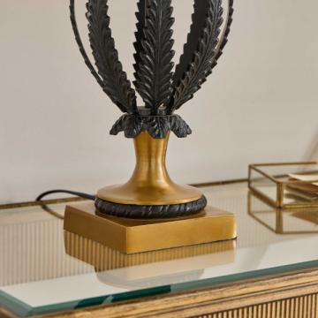 Pied de Lampe Gloriette Noir Doré