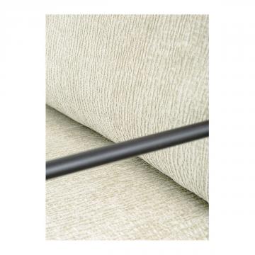 Fauteuil Gaspard Velours de Jacquard Sable Blanc d'Ivoire
