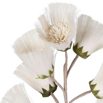 2 Fleurs Camae Blanc Cassé 95cm