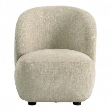 Fauteuil Lisette Jacquard de Velours Sable PM