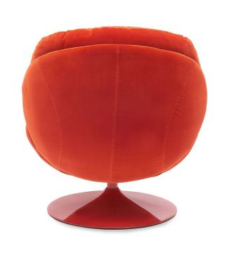 Fauteuil Memento Velours Uni Rouge NOUVEAU