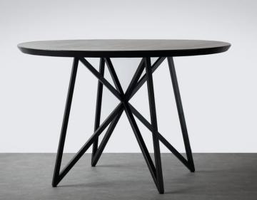 Table à Manger Ronde Acacia Noir Pomax