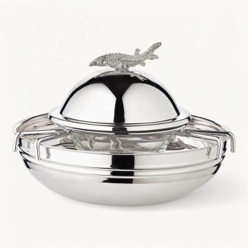 Bol à Caviar Argenté Esturgeon