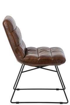 Chaise Cuir Marron Indus Vintage