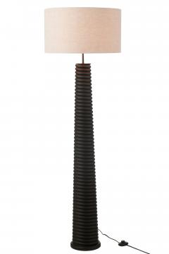 Lampadaire Filtage Bois Noir