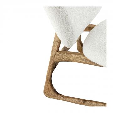 Fauteuil Lina Bouclette Crème Blanc d'Ivoire
