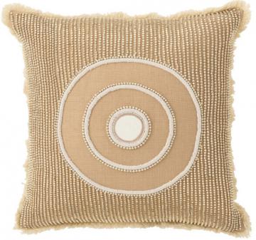 Coussin Cercles Ibiza Blanc Naturel