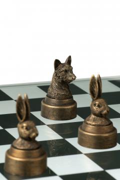 Jeu d'Echec Animaux Or/Bronze