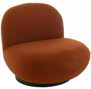 Fauteuil Pivotant Lounge Neige Terracotta