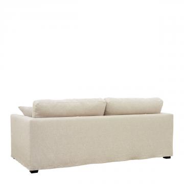 Canapé Angie 4P Lin Mélangé Ecru Blanc d'Ivoire