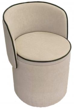 Fauteuil Tabouret Coffre Eclipse Beige Dossier Amovible