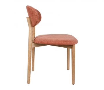 2 x Chaises Cautret Lin Terracotta Bois Naturel