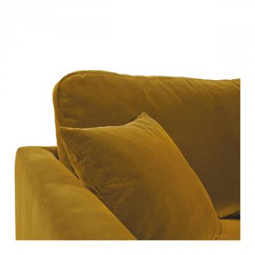 Fauteuil Angie Velours Safran Blanc d'Ivoire