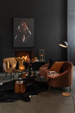 Sofa Elisabeth Velours Marron