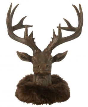 Tête de Cerf x4 Fourrure Brun GM