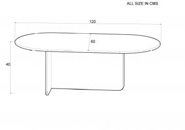 Table Basse Ovale Marbre Blanc Ombeline