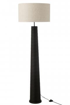 Lampadaire Filtage Bois Noir
