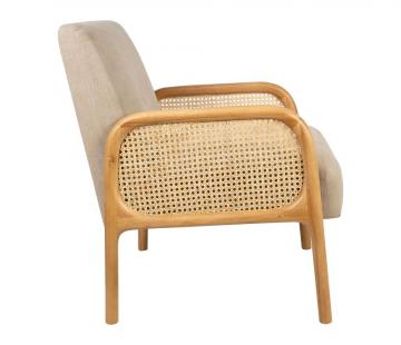 Fauteuil Firmin Beige Naturel Comptoir de Famille
