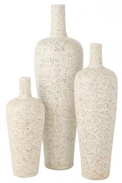 Vase Lauwra Ciment Blanc H80cm