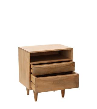 Chevet 2 Tiroirs Barjac Manguier Naturel Athezza