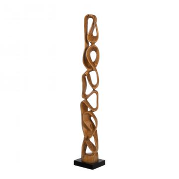 Sculpture Totem Java Teck H150cm