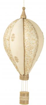 Montgolfière Suspendue Velours Crème H125cm