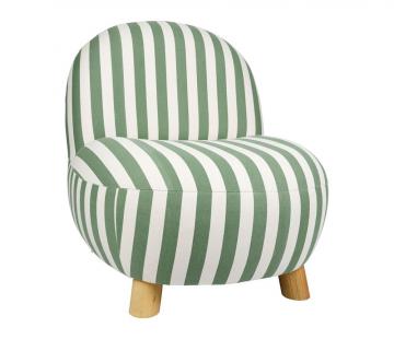 Fauteuil Belly Vert-Ecru