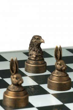 Jeu d'Echec Animaux Or/Bronze