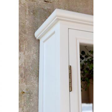 Vitrine Murale Marseille 4 Tablettes Bois Blanc