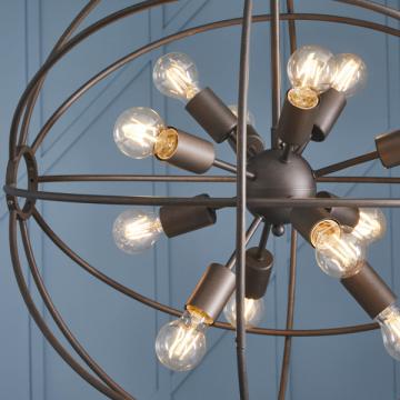 Lustre Sputnik Métal Gris ø70cm