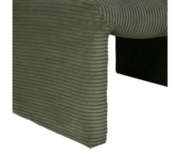 Fauteuil Minimal Velours Côtelé Vert