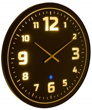 Horloge Murale Led Lumière Jaune